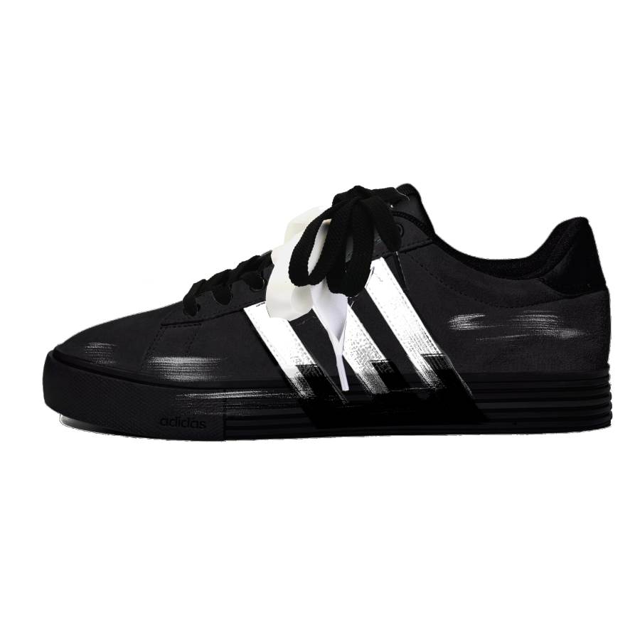 Adidas Adidas Gothic Rhythm Synthetic Leather Slip Resistant Low top Skateboard Shoes Unisex Black White