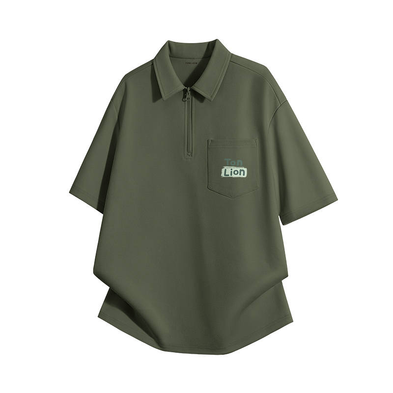 Tonlion Polo Shirts Unisex Polo Collar Moderate Straight Fit
