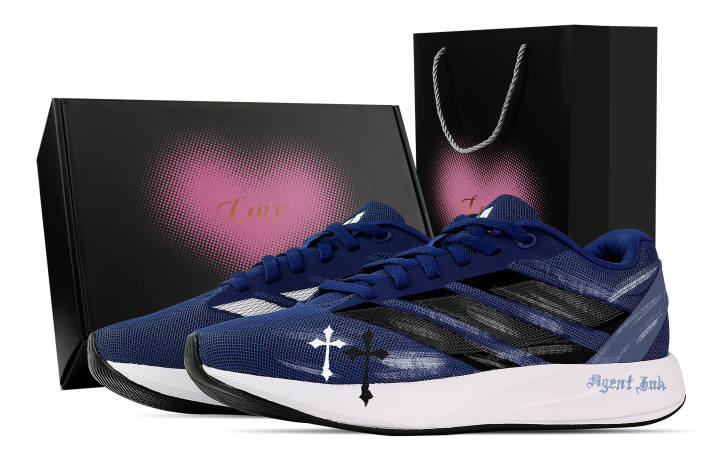 Adidas Adidas Duramo RC Running Shoes Unisex Low Top Black/White/Blue