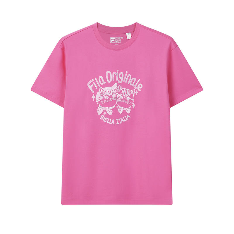 FILA T Shirt Women's Sparkling Rose Red