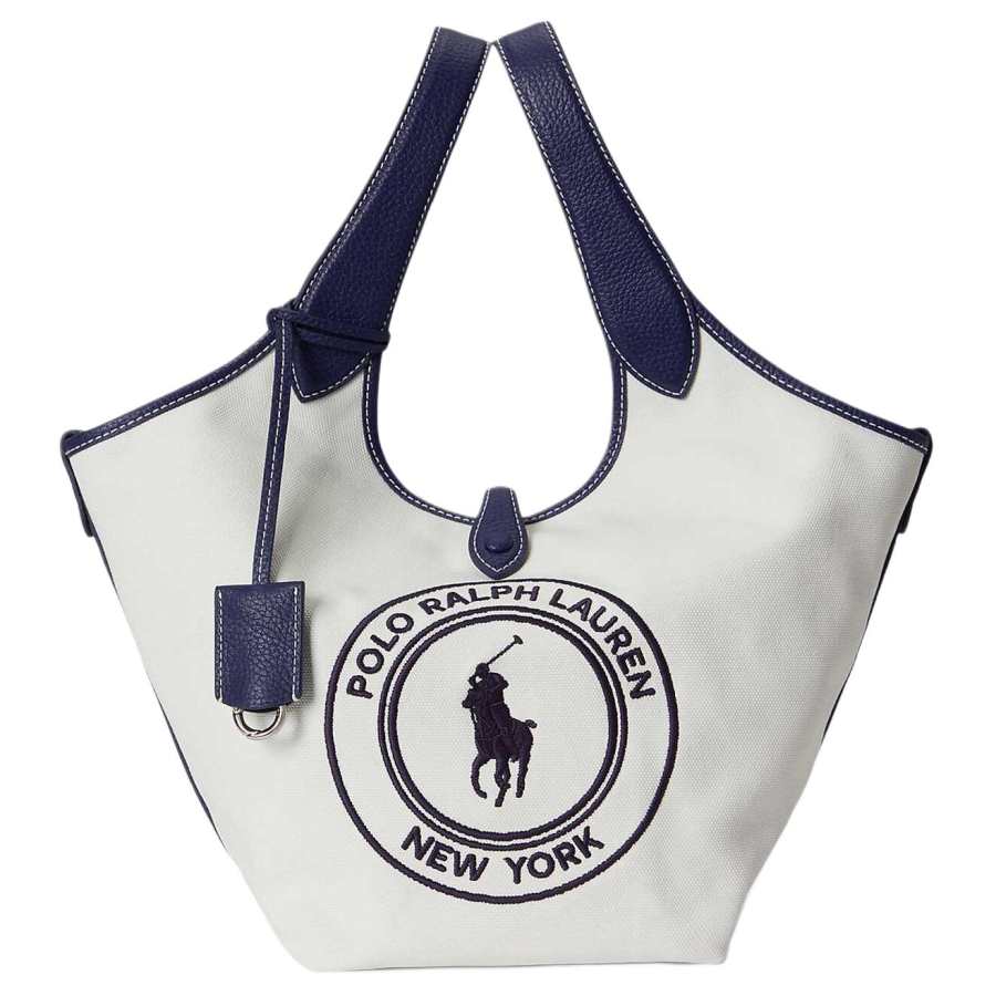 Polo Ralph Lauren Polo Play Fabric Tote Handbag Women's White