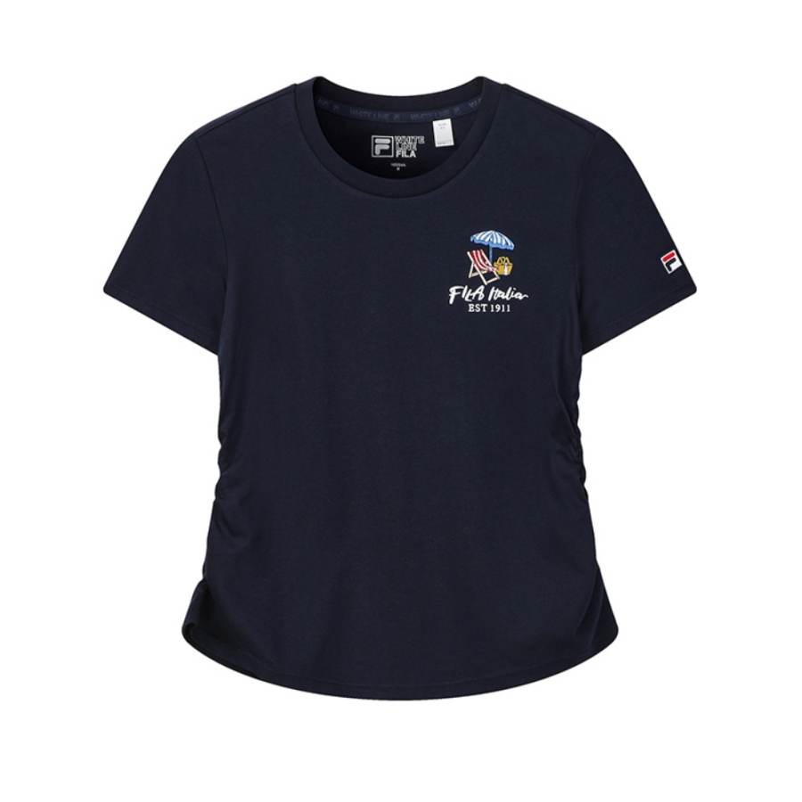 FILA Heritage T Shirt Women's Smoke Blue