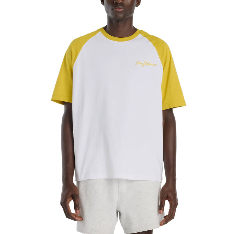 New Balance New Balance T Shirts Men's White Crew Neck Moderate