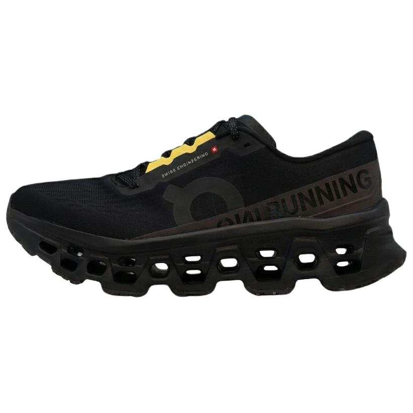 On On Cloudmonster 3 Breathable Rebound Running Shoes Men's Black
