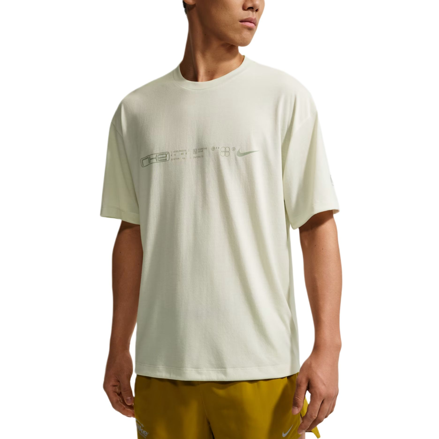 Nike Nike Dri Fit Running T Shirts Men's Sea Glass/Red Quartz Moderate