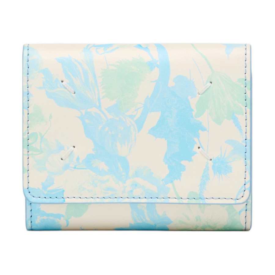 Maison Margiela Snap Closure Calfskin Wallet Women's Light Blue