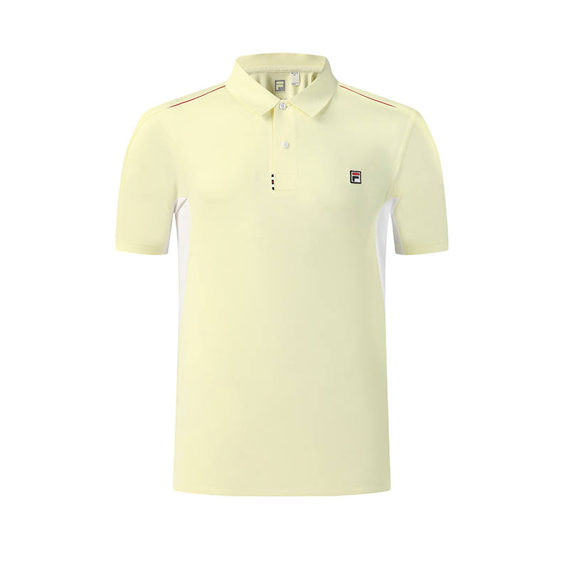 FILA Tennis Polo Shirt Men's Soft Ivory Yellow