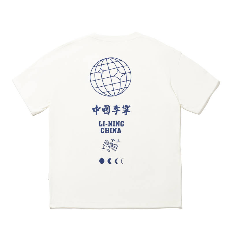 Li-Ning Li Ning Short Sleeved T Shirts Unisex Ivory