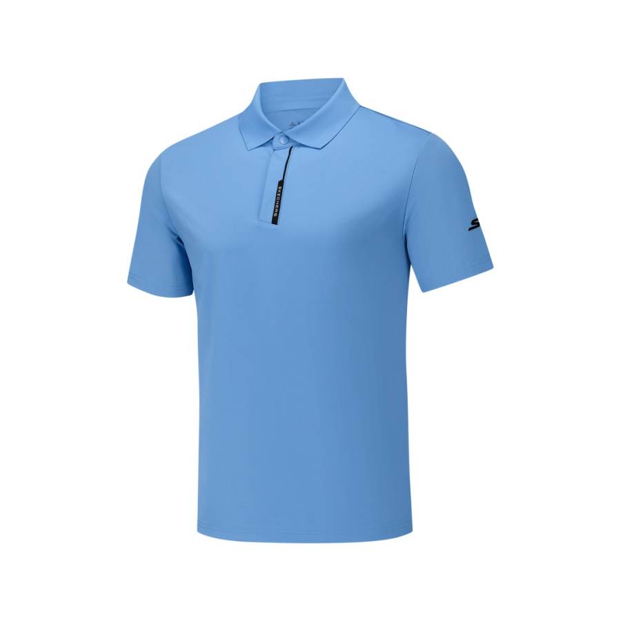Skechers Polo Shirts Men's Coast Cerulean 01DT Moderate