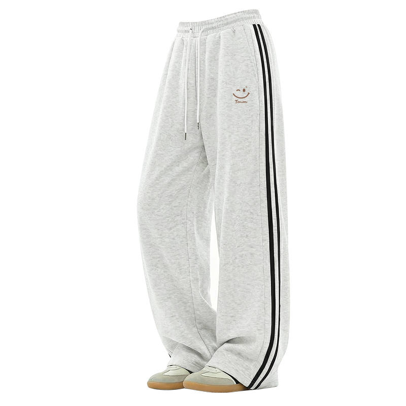 Tonlion Casual Pants Unisex Moderate Straight Fit Pants