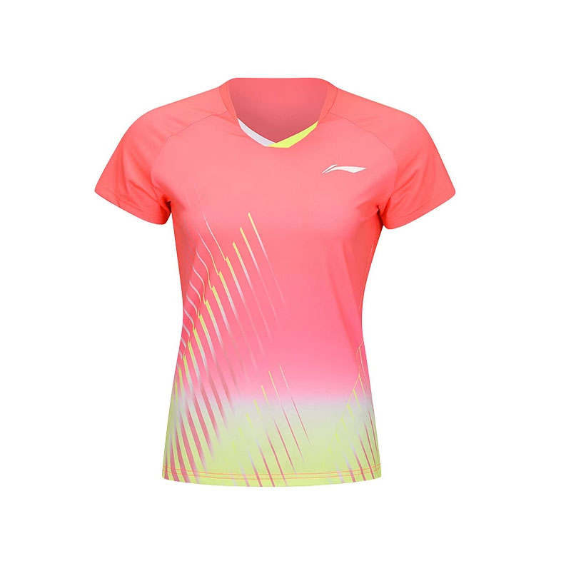 Li-Ning Li Ning T Shirt Women's Fluorescent Begonia Red