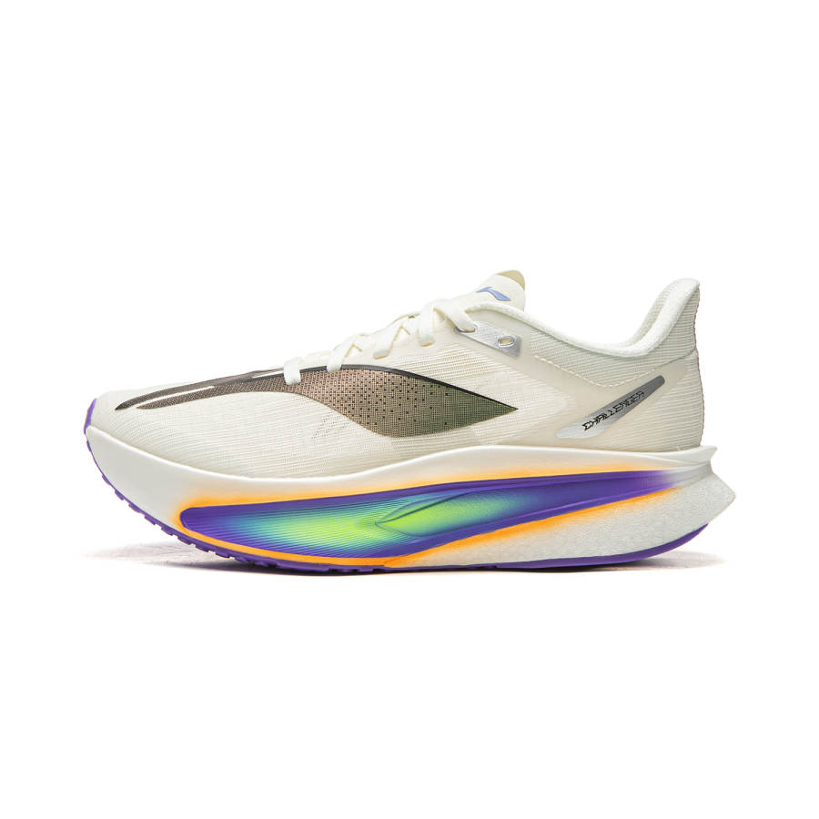 Li-Ning Li Ning Feidian 6 Challenger Cushioning Slip Resistant Breathable Low top Casual Running Shoes Women's Champagne White