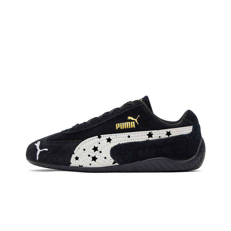 PUMA Speedcat Starry Coverage Abrasion Resistant Slip Resistant Low top Racing Shoes Unisex Green Leopard Print