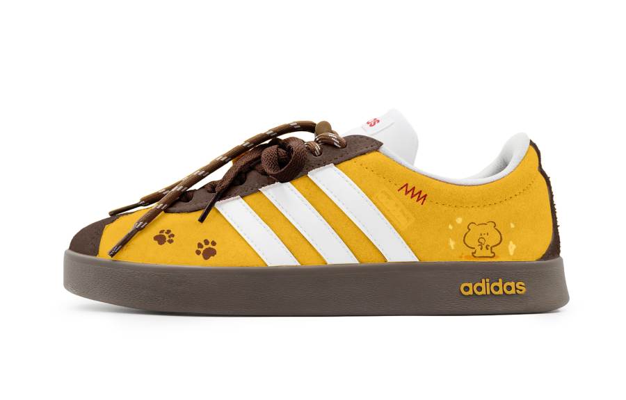 Adidas Adidas VL COURT 2.0 Caramel German Army Trainers Synthetic Leather, Split Cow Leather Cushioning Abrasion Resistant