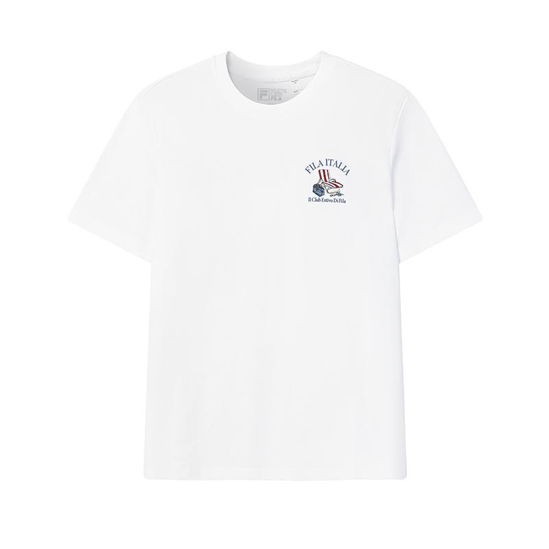 FILA T Shirts Men's Standard White Crew Neck Moderate