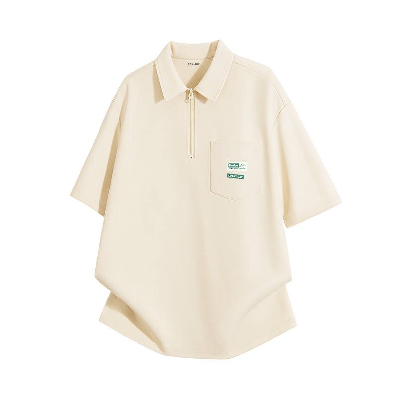 Tonlion Polo Shirts Unisex Polo Collar Moderate Straight Fit