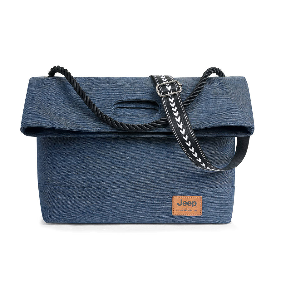 Jeep Denim Crossbody Bag, Shoulder Bag Regular Unisex Blue/Black