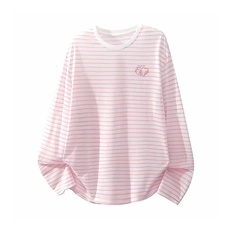 Tonlion T Shirts Women's Crew Neck Thin Straight Fit