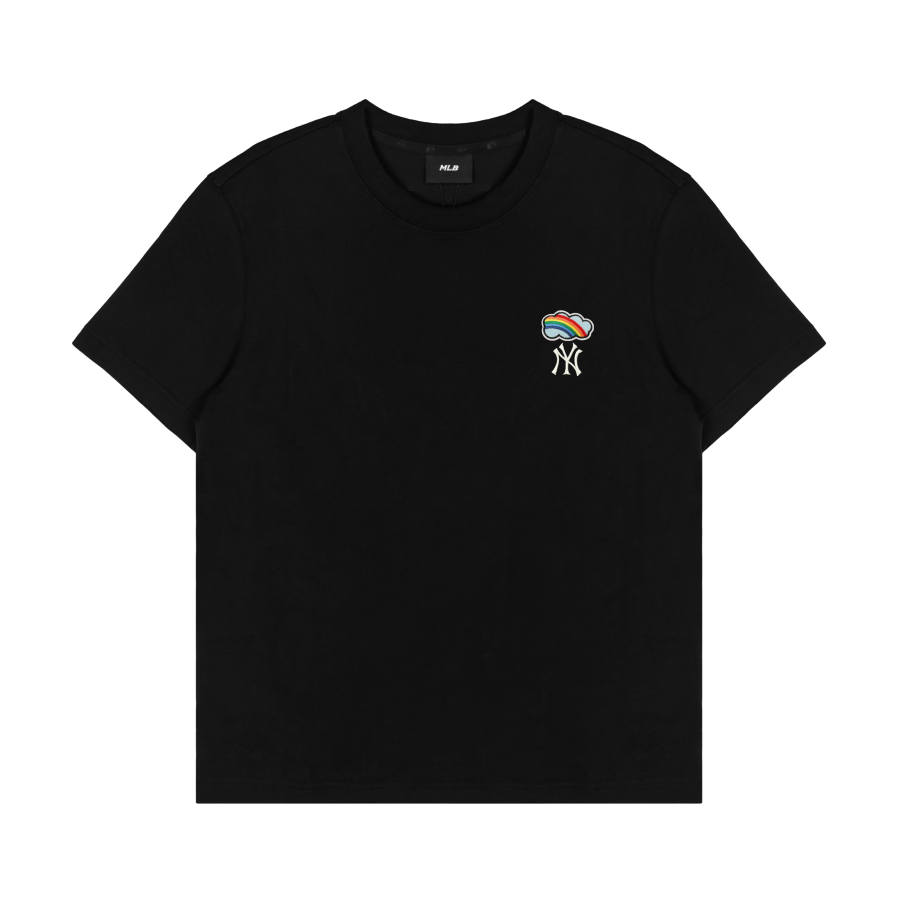 MLB T Shirts Unisex Black Crew Neck Straight Fit