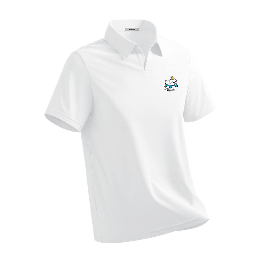 MINISO Polo Shirts Unisex Polo Collar Moderate Straight Fit
