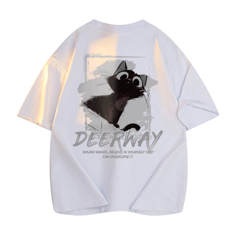 DEERWAY T Shirts Unisex Crew Neck Moderate Straight Fit
