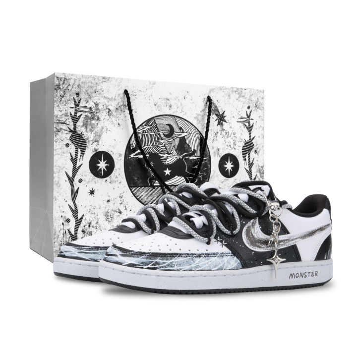 Nike Nike Court Vision Low Monster Lab, Shadow Low top Skateboard Shoes Unisex Black Blue