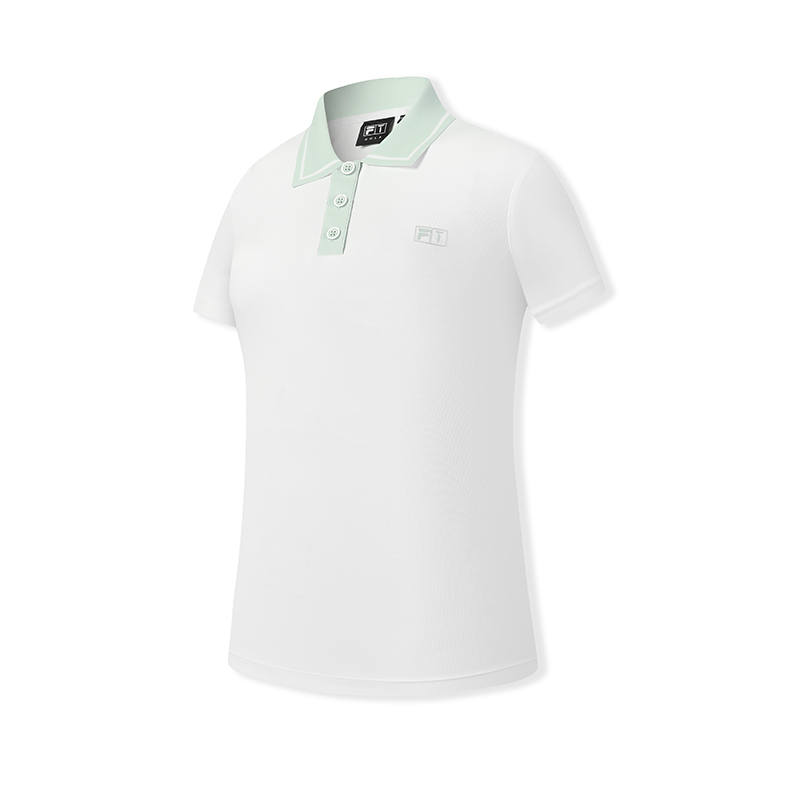 FILA Golf Polo Shirts Women's Jade White Moderate Straight Fit