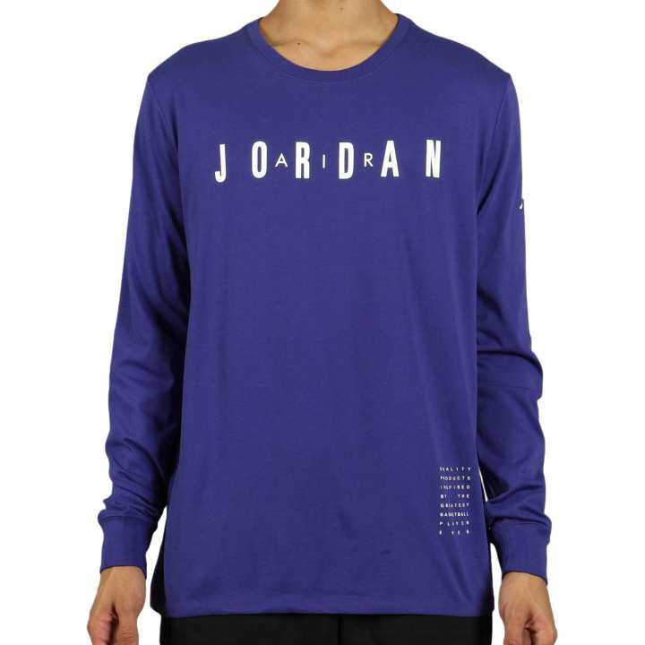 Jordan Jordan Air Basketball Jerseys Men's Blue Crew Neck Moderate