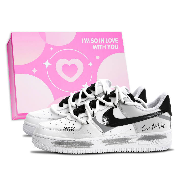 Nike Nike Air Force 1 Skateboard Shoes Unisex Low Top White/Gray/Black