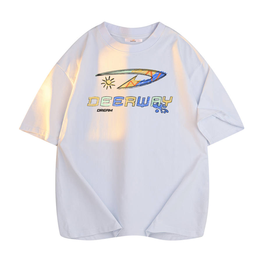 DEERWAY T Shirts Unisex Crew Neck Moderate Straight Fit