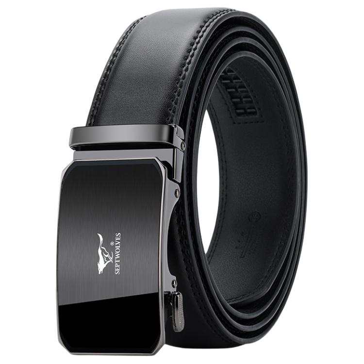 SEPTWOLVES SEPTWOLVES Zinc Alloy Split Cow Leather Belts Men's 3.5CM