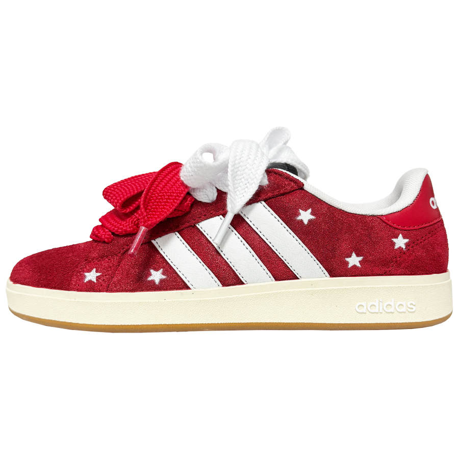 Adidas Adidas Grand Court Base 00s Star Sparkling Abrasion Resistant Low top Skateboard Shoes Unisex Red White