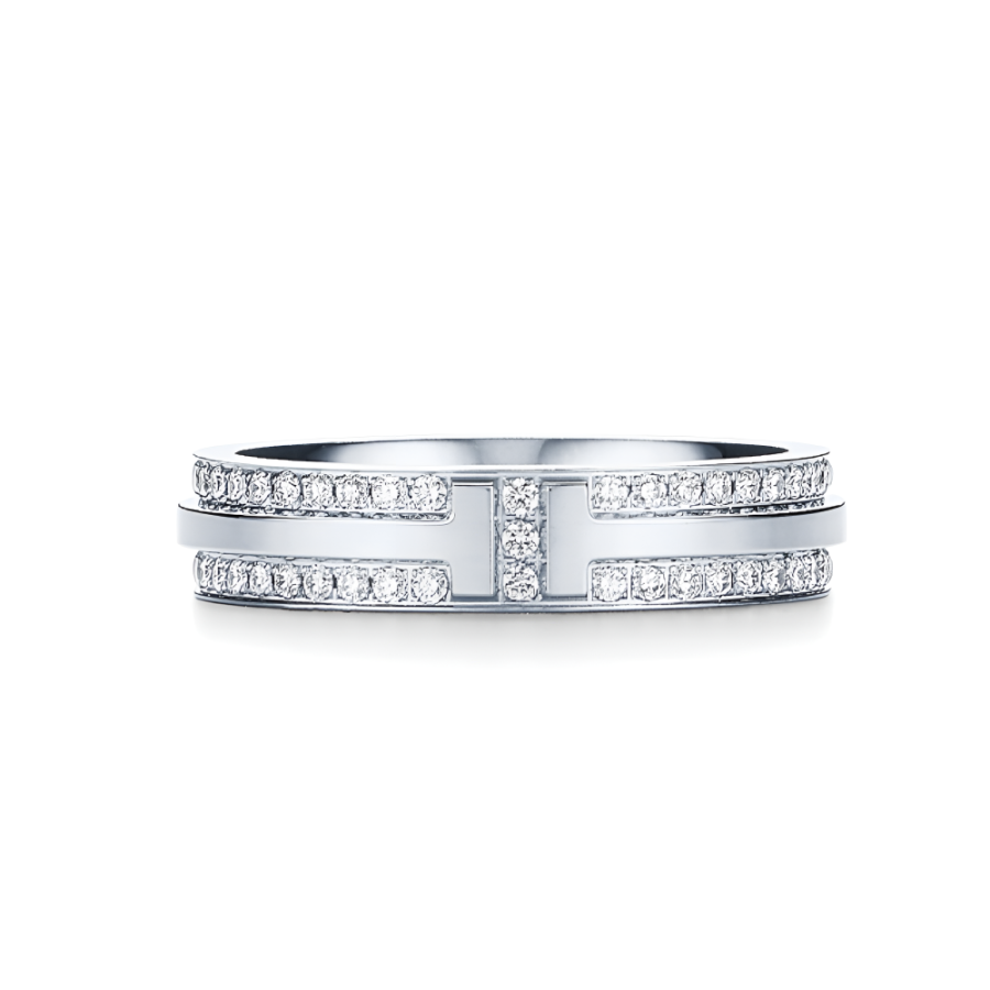 TIFFANY & CO. Tiffany & CO. 2010s platinum diamond embrace ring