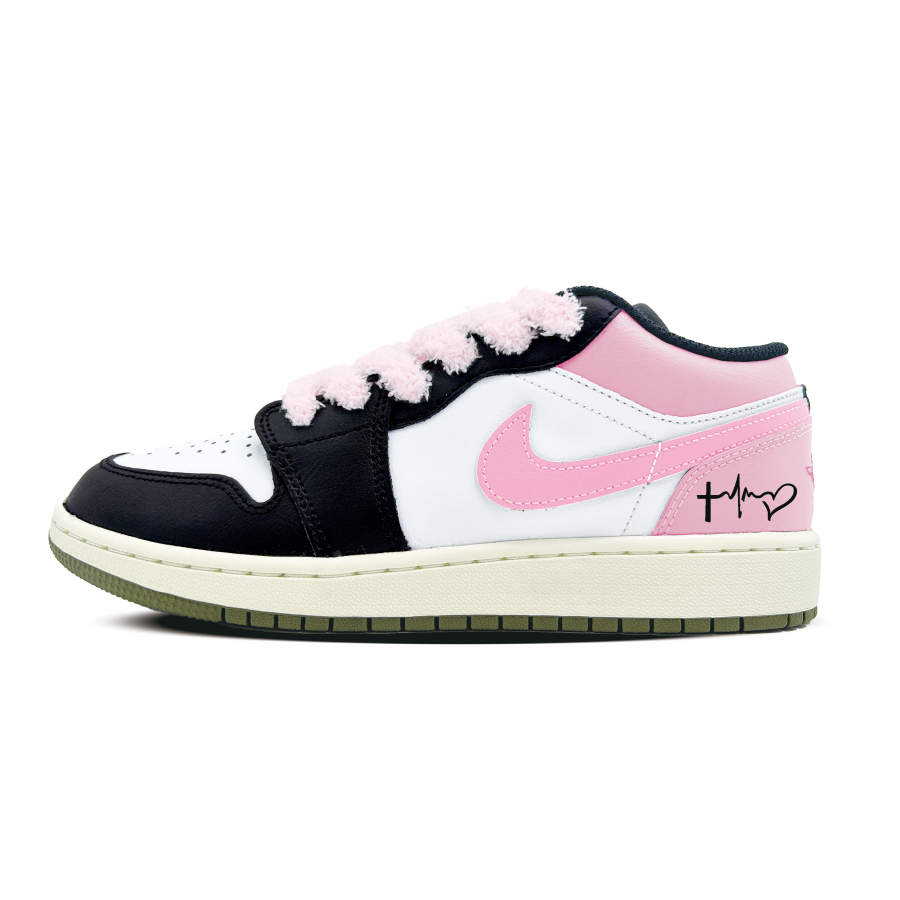 Jordan Jordan Air Jordan 1 Pink Raspberry Synthetic Leather, Leather Low top Children's Basketball Shoes Pink Teenagers