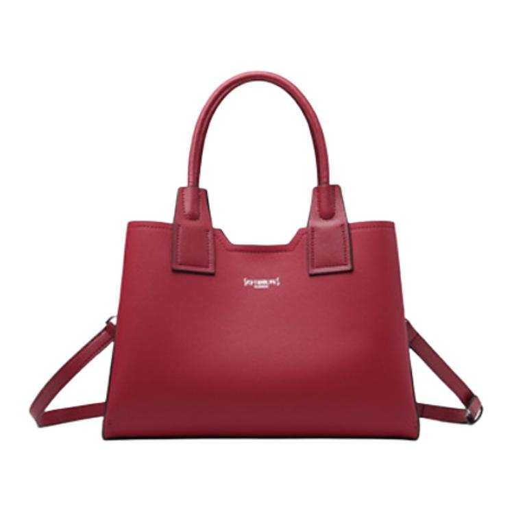 SEPTWOLVES Cow Leather Shoulder Bag, Crossbody Bag, Handbag Women's Burgundy/Black/Apricot