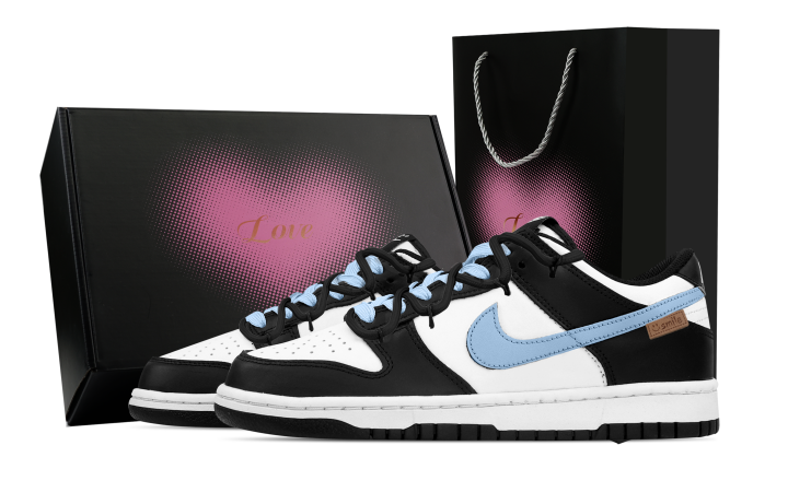Nike Nike Dunk Awakening Heart Box Synthetic Leather Abrasion Resistant Slip Resistant Low top Skateboard Shoes Unisex Black