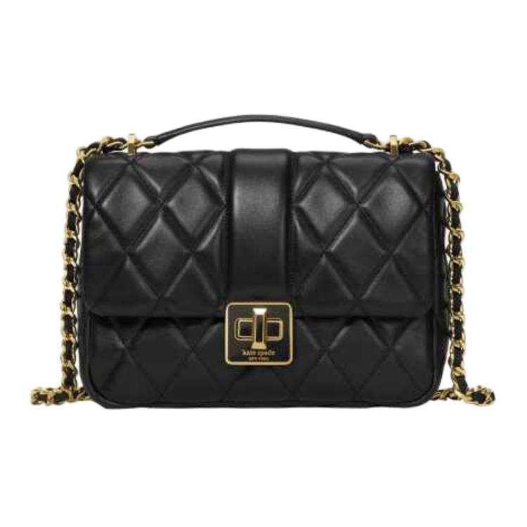 Kate Spade CAREY Cow Leather Crossbody Bags Small Women's Black