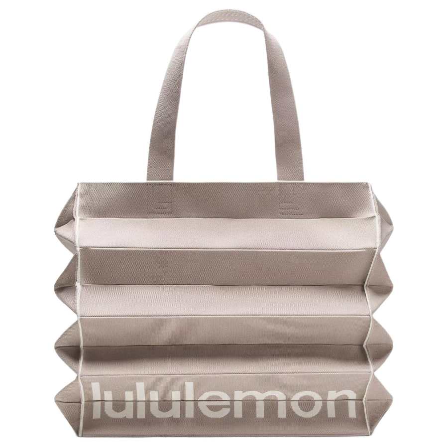 Lululemon Polyester Tote Handbag, Shoulder Bag Unisex Light Ivory