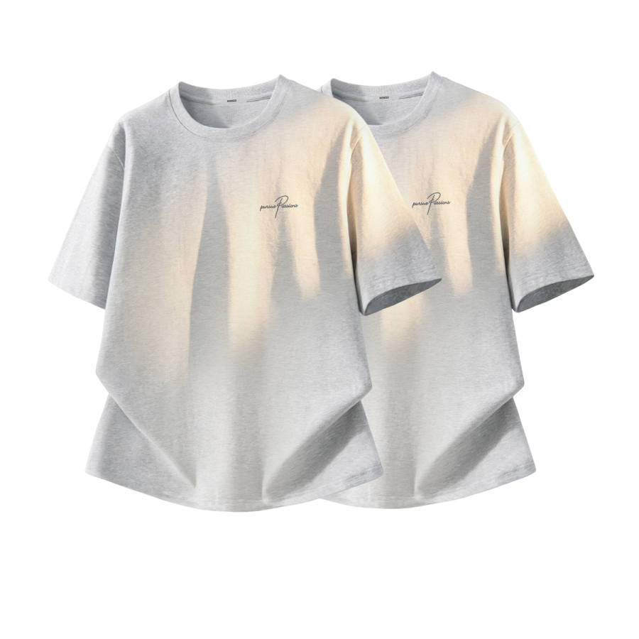MINISO T Shirts Unisex Crew Neck Moderate Straight Fit