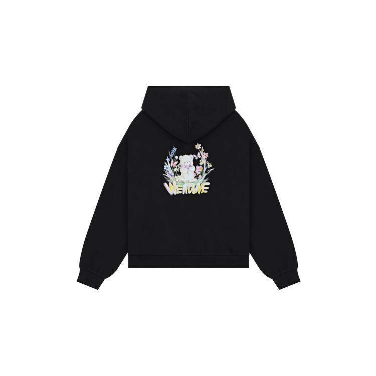 WE11DONE Sweatshirts Unisex Black Hooded Non Detachable Moderate