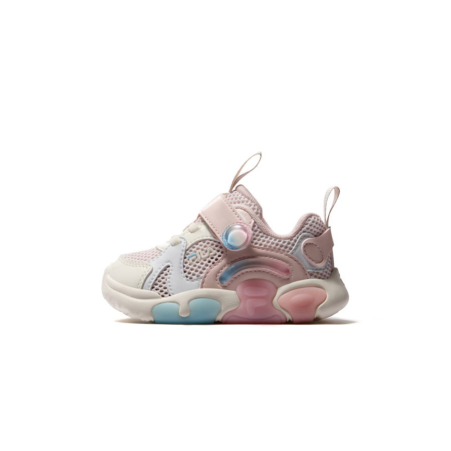 FILA KIDS Heritage FHT Synthetic Leather, Textile Cushioning Breathable Toddler Shoes Light Soft Pink/Cloud Pink