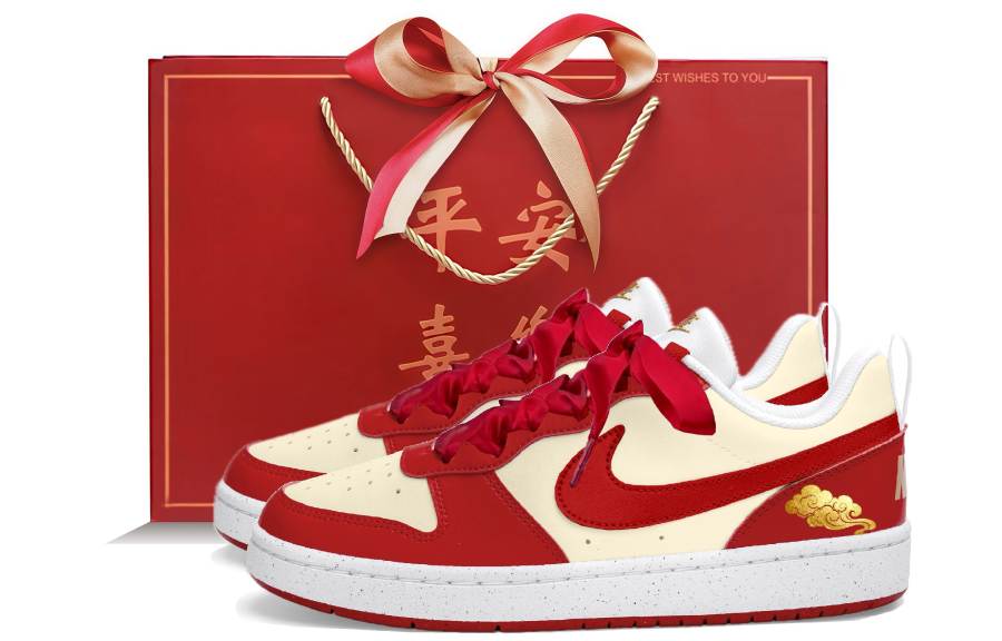 Nike Nike Court Borough Low top Skateboard Shoes Women's White Red