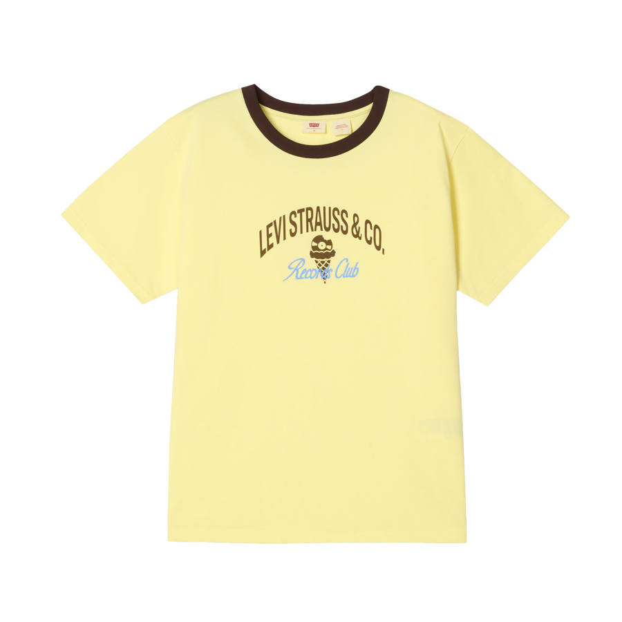 Levis T Shirts Women's Yellow Crew Neck