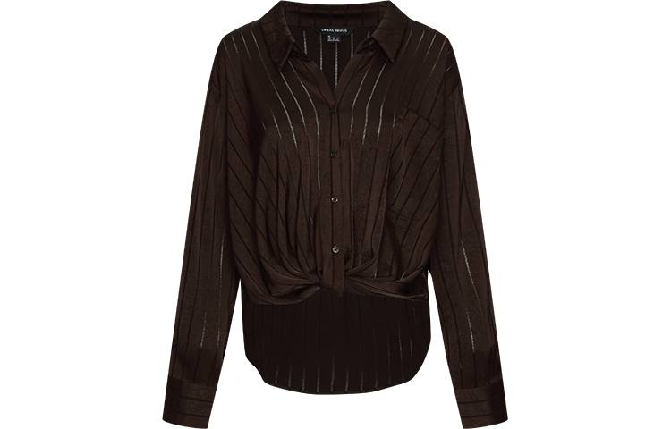 URBAN REVIVO Shirts Women's Coffee Lapel