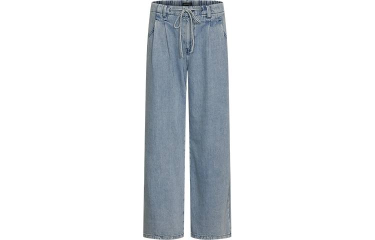 URBAN REVIVO Jeans Women's Blue Moderate Wide Leg Pants