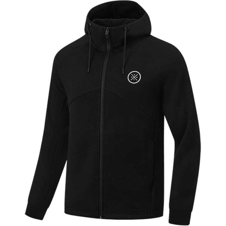 Li-Ning Li Ning Sweatshirts Men's Black Hooded Moderate Cardigan