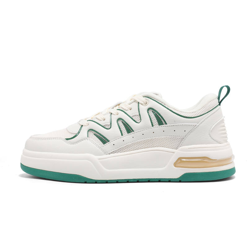 WARRIOR WARRIOR Skateboard Shoes Men's Low Top Beige Green