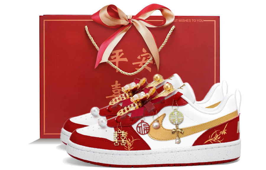 Nike Nike Court Low top Skateboard Shoes Women's White Red
