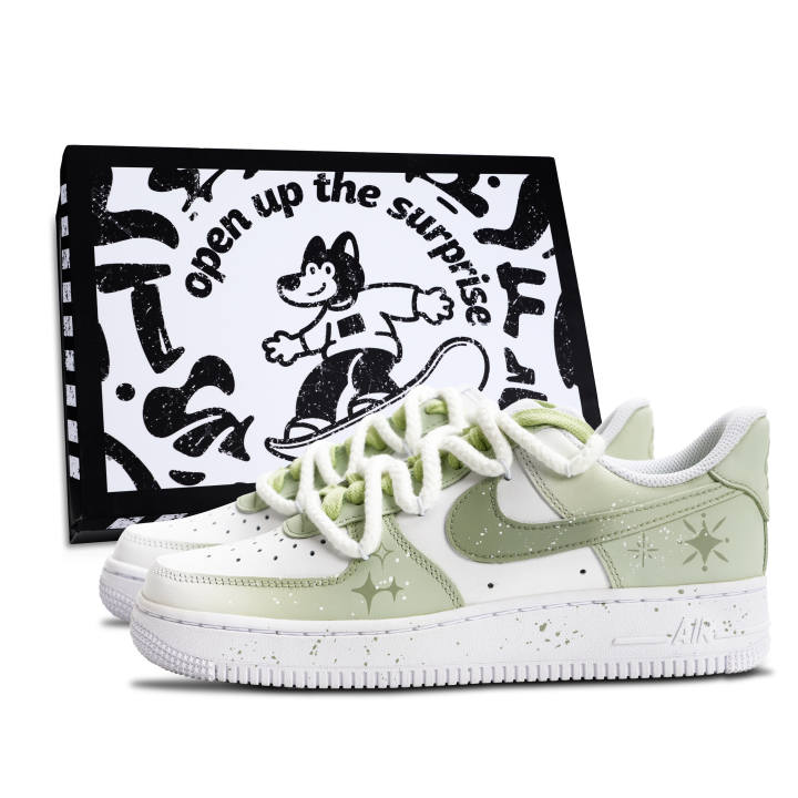 Nike Nike Air Force 1 Skateboard Shoes Unisex Low Top White/Green