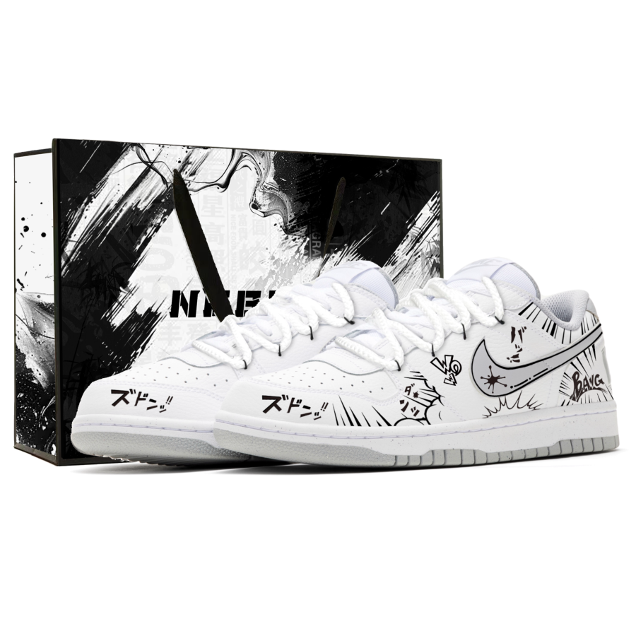 Nike Nike Dunk Manxian White Book, Shopping Bag Height Increasing Abrasion Resistant Slip Resistant Low top Skateboard Shoes